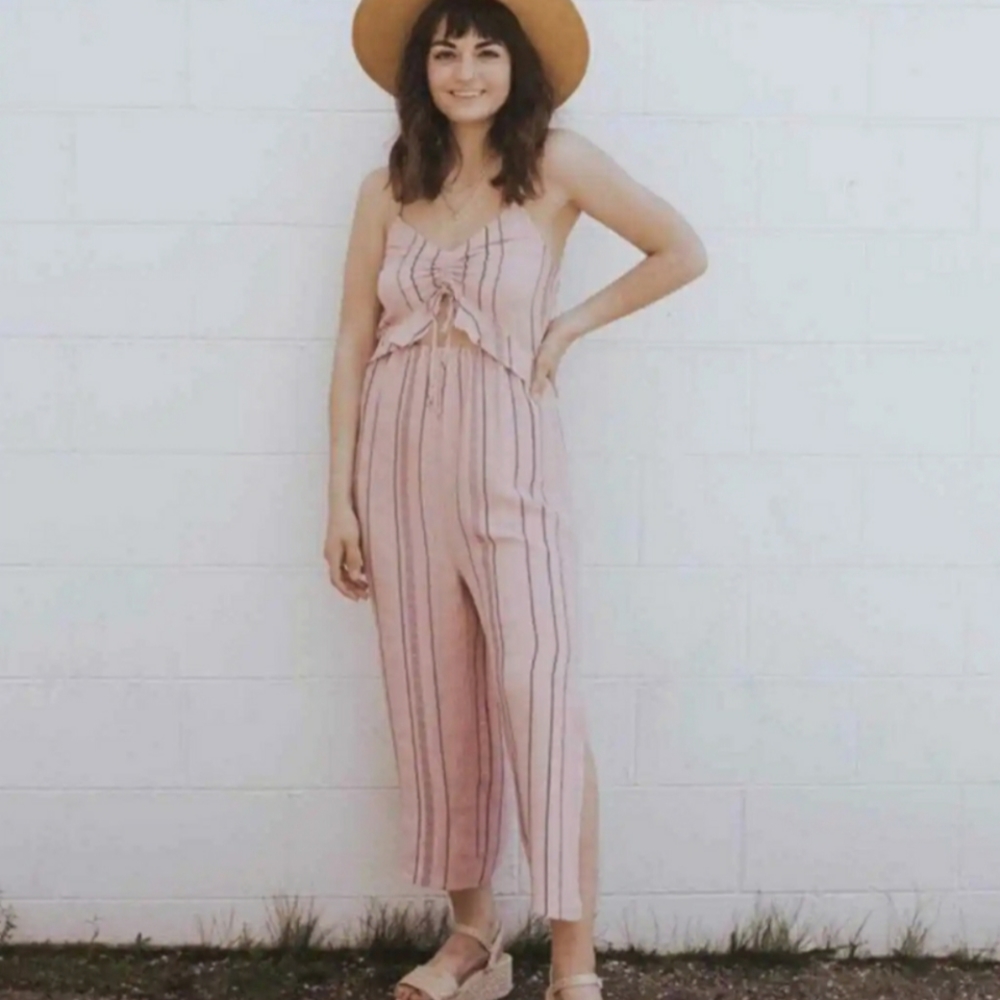 Salt Water Luxe ruffled Crop Jumpsuit- large